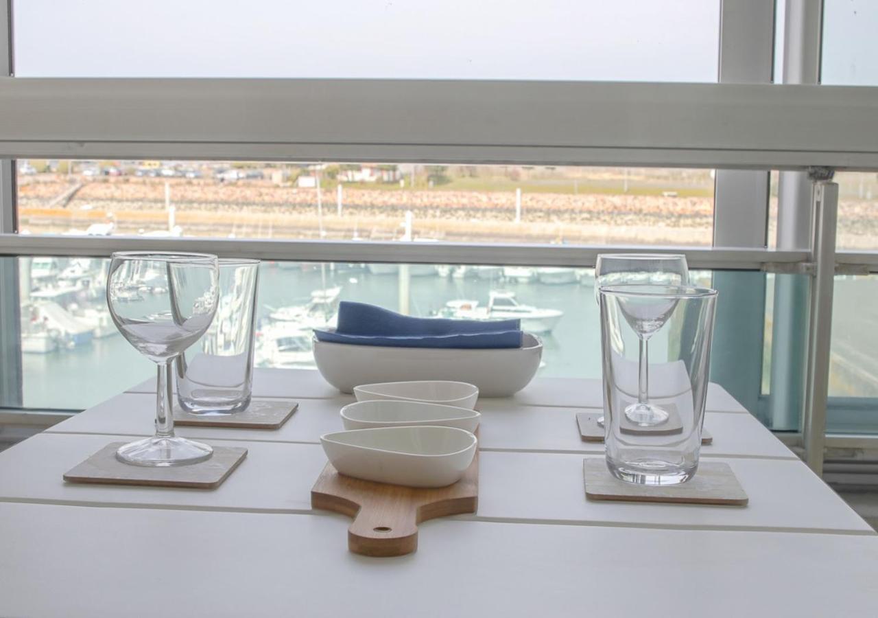 Ferienwohnung Le Greement - Appt Vue Sur Le Port Courseulles-sur-Mer Exterior foto
